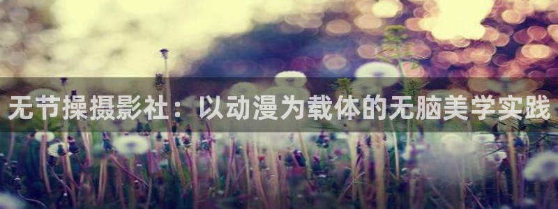 age动漫网官网入口：无节操摄影社：以动漫为载体的无脑美学实践